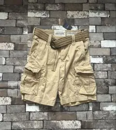新品・未使用　アバクロンビー&フィッチ ハーフカーゴパンツ ベルト付き　12