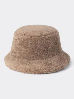 GU ボアバケットハット ブラウン