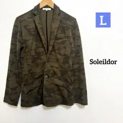 Soleildor カモフラージュ テーラードジャケット
