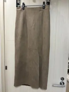 ZARA スエード タイトスカート スリット入り