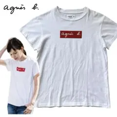 agnes b. pour ADAM ET ROPE' ボックスロゴTシャツ