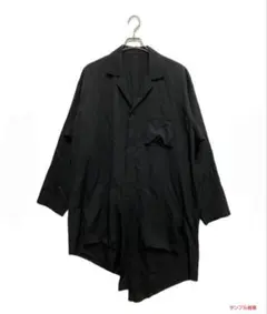 sulvam アシンメトリーオーバーサイズシャツ ロングシャツ ブラックのサムネイル