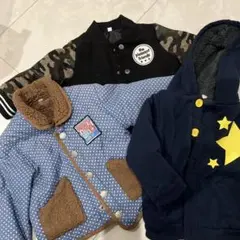 フリース ネイビー アウター 星デザイン