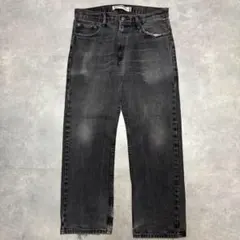リーバイス505 Levis W33 ブラックデニムボトム 黒 古着 20024