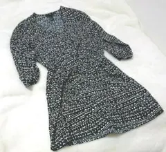【新品】H＆M ハート柄 膝丈ワンピース 裏地あり