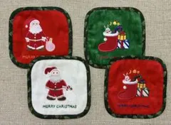 ホットマン　クリスマス 刺繍コースター 4枚セットのサムネイル