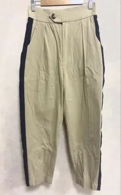 Brown&Street ベージュネイビーストライプパンツ サイズ01