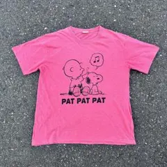 PEANUTS チャーリーブラウン スヌーピー Tシャツ ピンク