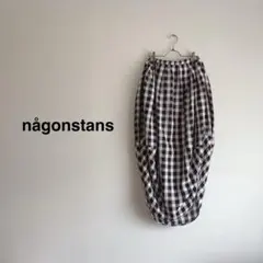 nagonstans チェック バルーン コクーン ロングスカート 38 日本製のサムネイル