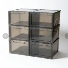 TOWERBOX タワーボックス 黒 ブラック 6個セット シューズボックスのサムネイル