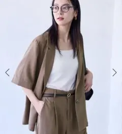 ViS ハーフスリーブジャケット セットアップ対応　洗えるのサムネイル