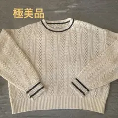 earth music&ecology トップス　白　編みニット
