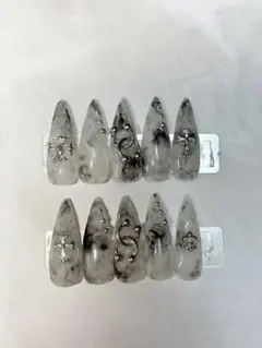 ネイルチップ ウィッシュコア シズニルック クロスネイル 十字架 煙 y2k