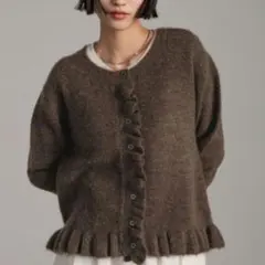 ローリーズファーム　チビフリルカーディガン　ブラウン