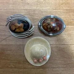 ヴィンテージブローチ3点セット