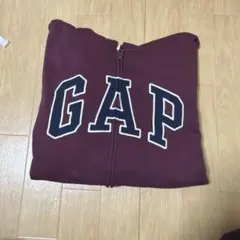 GAP ジップアップパーカー ボルドー