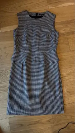 23区　ペプラムジャンパースカート　40 千鳥格子