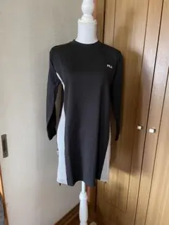 FILA 長袖トップスorワンピース　黒 グレー　新品
