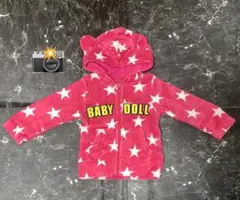 1-5＊モコモコ 星柄 クマ耳 パーカー 80cm