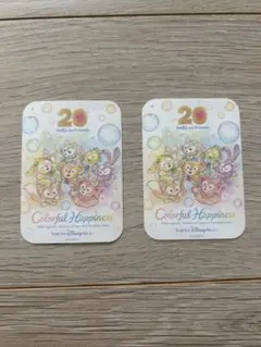 ダッフィー カラフルハピネス　シール2枚