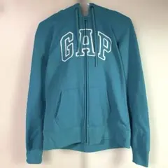 GAP ターコイズ ジップアップパーカー Mサイズ