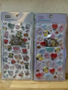 プチドロップステッカー　BT21 BTS 2枚セット
