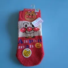 アンパンマン ソックス 23-25cm レッド