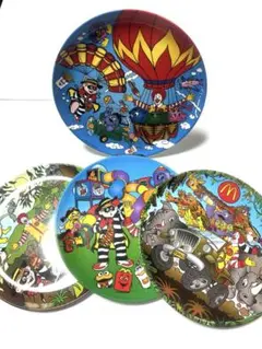 2000年製　ドナルド・マクドナルドプレート皿 4枚セット