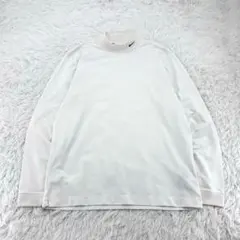 NIKE GOLF モックネック ロンT 長袖 DRI-FIT 刺繍 白 Mのサムネイル
