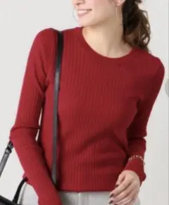 るんる様専用　IÉNA リブニット 長袖 レッド