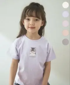 エニィファム　ハムスター刺繍サックスブルー 　Tシャツ 140cm 半袖