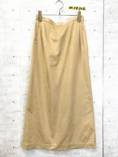 PINORE スエード バックスリット ロング タイトスカート きれいめ