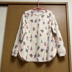 QVC アンドラブ　微起毛　香水びん柄　チュニックMサイズ