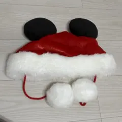 ディズニー　ファンキャップ　ミッキー　耳付き　サンタ帽子