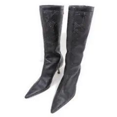 ★美品★JIMMY CHOOジミーチュウ ブーツ36.5 ポインテッド メッシュのサムネイル