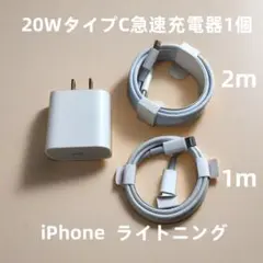 1個 充電器 2本セット iPhone タイプC 新品 急速正規品同等(5hS)
