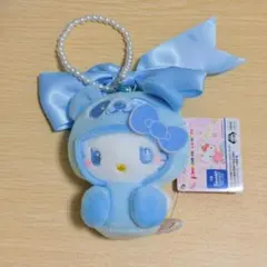パンダ ハローキティ パールチャームマスコット vol.3 水色