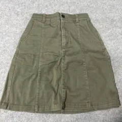 オリーブ タイトスカート ゴムウエスト