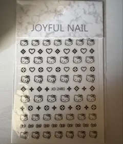 キティ ネイルシール(黒)