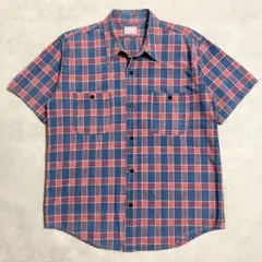 BLUE BLUE ブルーブルー 半袖 チェックシャツ Mサイズ