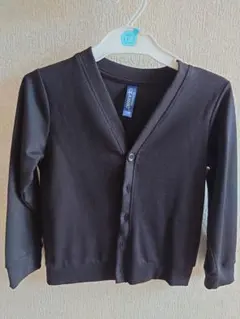 子供服 Vネックカーディガン 黒 120cm