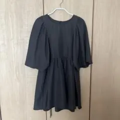 GLOBAL WORK☆防シワサラサラフレアチュニック　ブラック