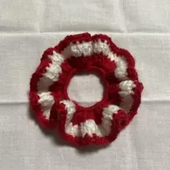 シュシュ ハンドメイド 毛糸 クリスマスカラー