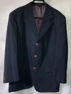 Alexander Julian ジャケット 紺ブレザー 茶ボタンAB4 M