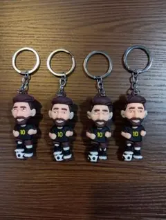 スポーツフィギュア サッカー メッシ　コレクション　フットボール　4個　セット