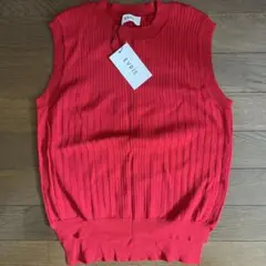 未使用 EVRIS ニットベスト レッド ノースリーブ EMODA ゴルフのサムネイル