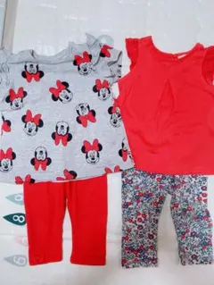 ミニーちゃん、花柄上下セット4点セット☆