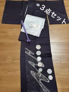 訪問着　雪輪花文　金銀彩　正絹