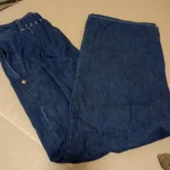 GU ワイドパンツ ダークブルー 100%コットン