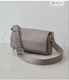 BEARDSLEY レザーショルダーバッグ グレーのサムネイル